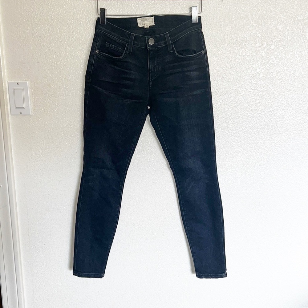 Current Elliott The Stiletto Faded Black 80's Skinny Cropped At The Ankle Jean